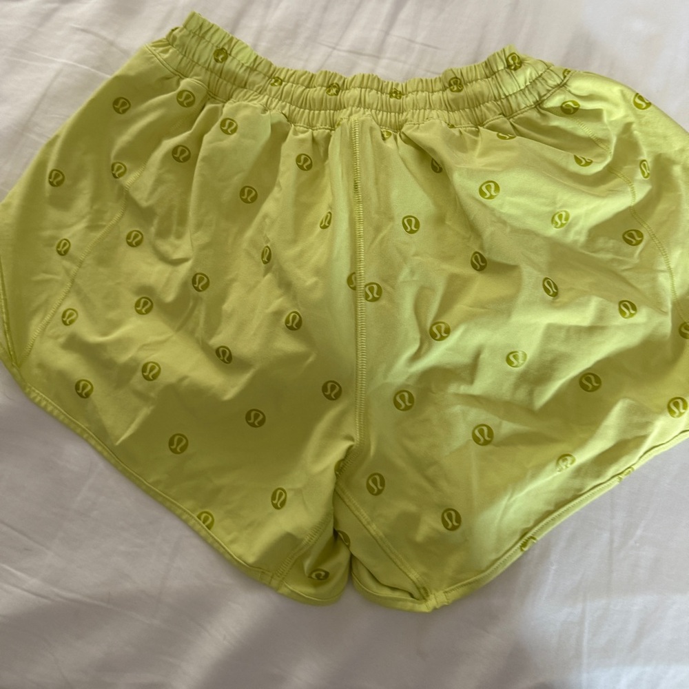 Lululemon bright yellow womens shorts